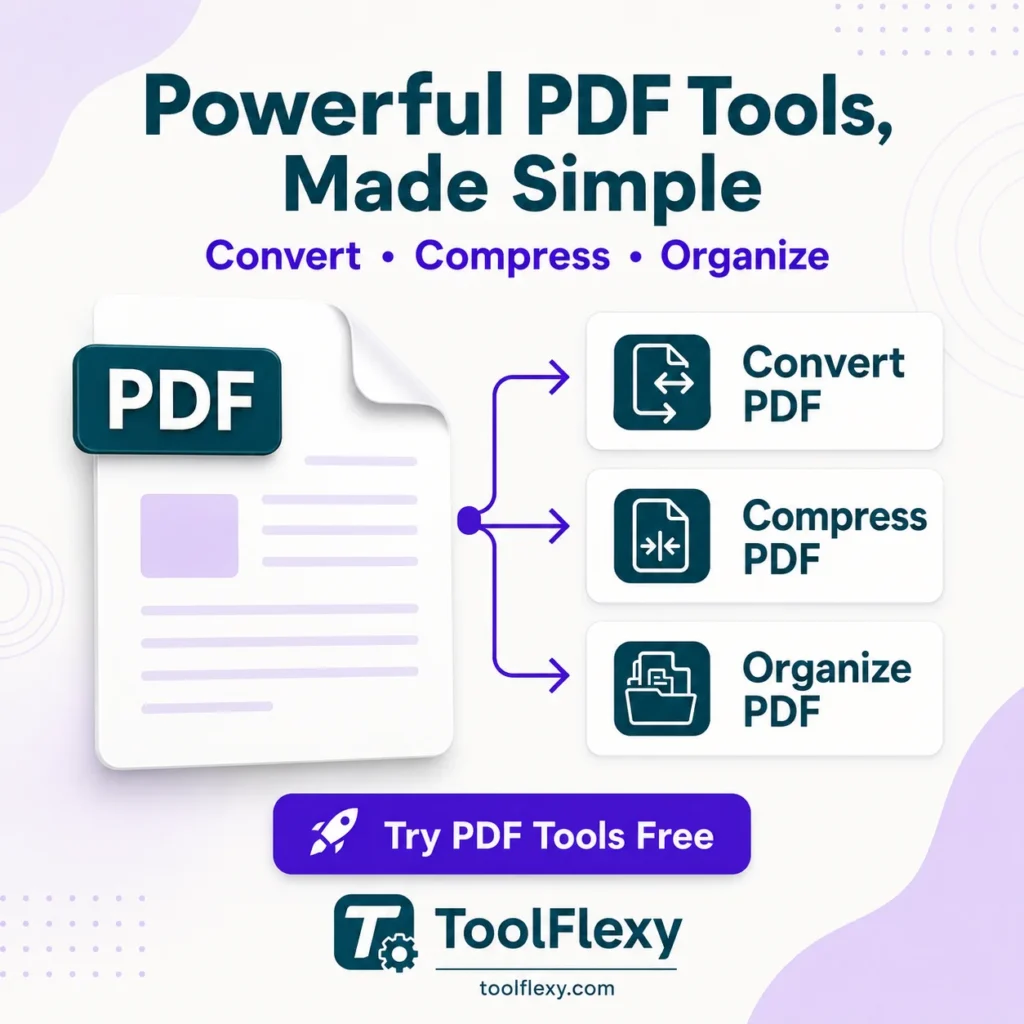 Convert PDF free online using ToolFlexy all-in-one web document tools