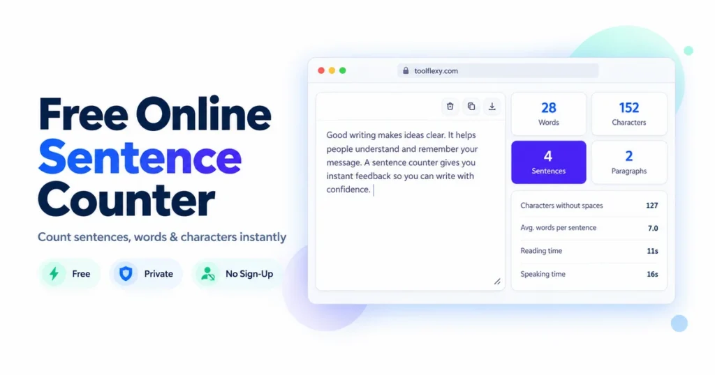 Free sentence counter online