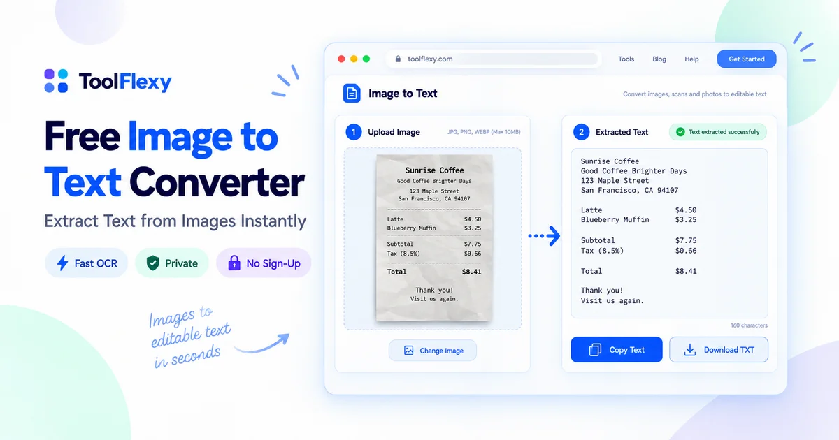 Free image to text converter no sign up — photo to editable text