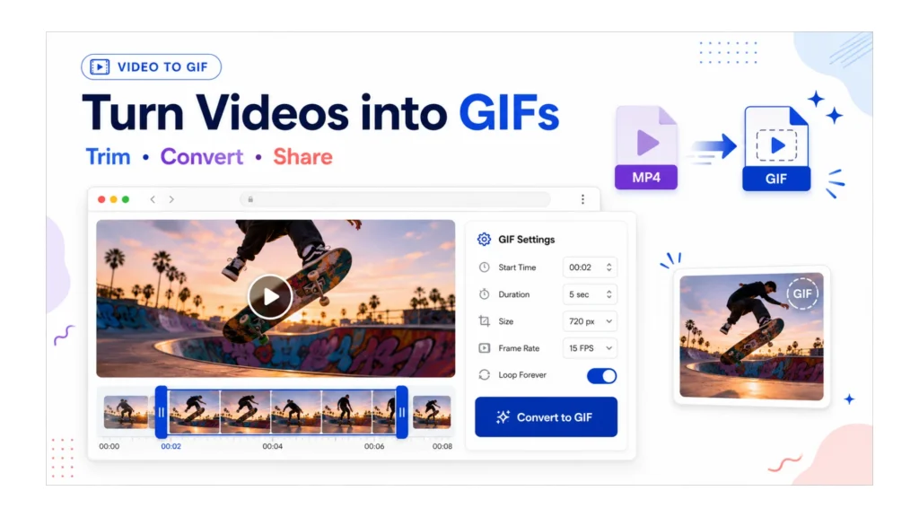 Convert video to GIF without losing quality using ToolFlexy free converter
