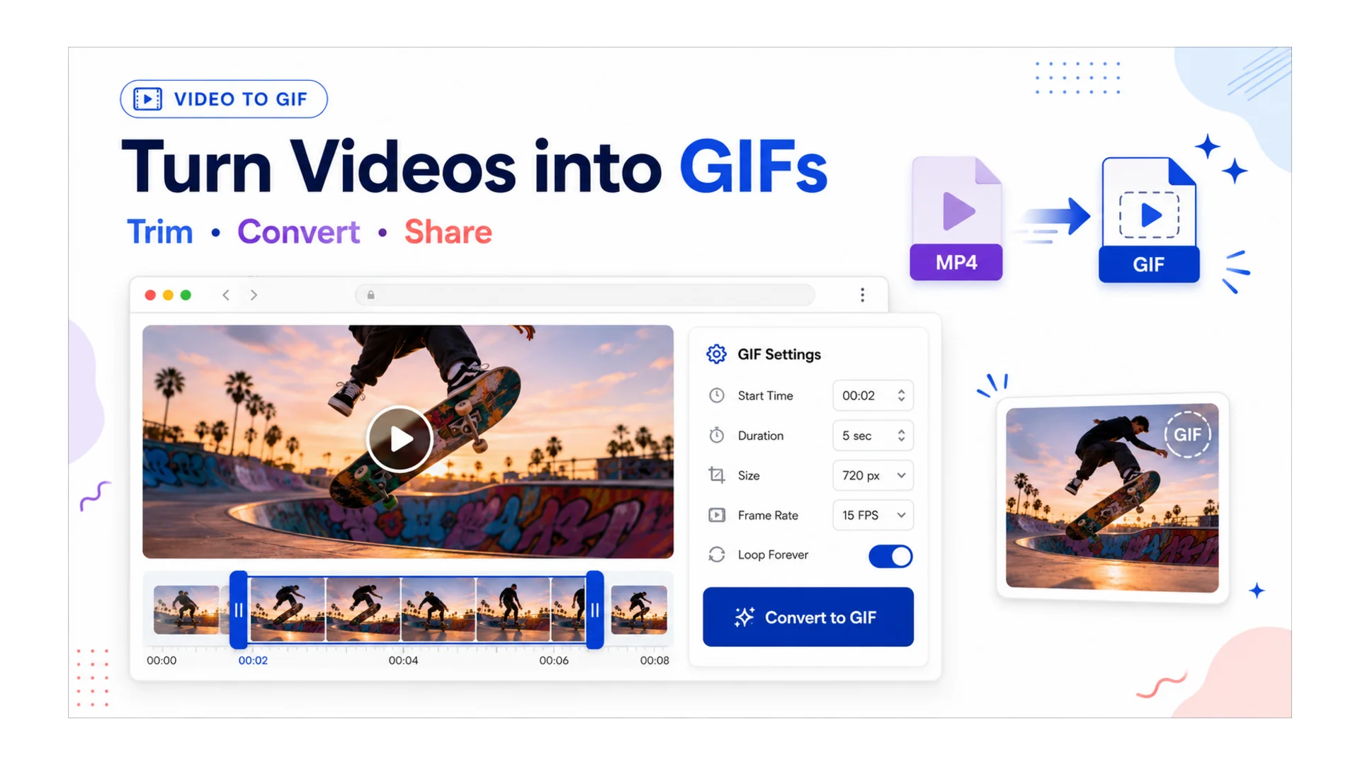 Convert video to GIF without losing quality using ToolFlexy free converter